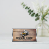 Werkwagen | Houten planken Visitekaartje (Staand voorkant)