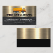 Werkwagen | Visitekaartje van metalen goudmarmer (Voorkant / Achterkant)