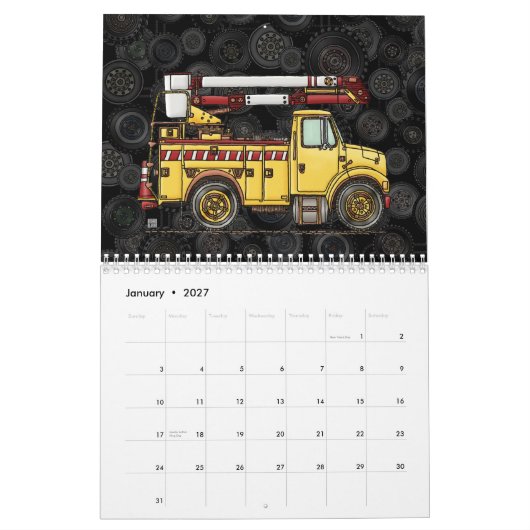 Werkwagens voor vrachtwagens kalender (Jan 2027)