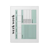 Werkweek Planner - blauw Notitieblok (Linkerzijde)