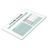 Werkweek Planner - blauw Notitieblok (Schuin)