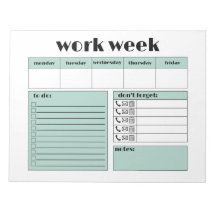 Werkweek Planner - blauw