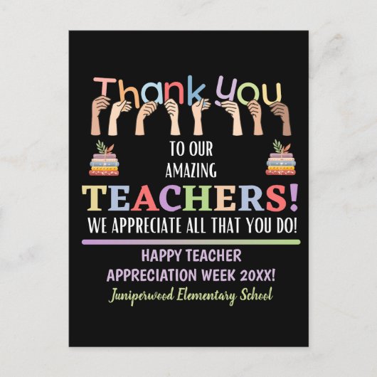 Werkweek van de leerkrachten briefkaart (Voorkant)