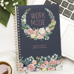 Werkwijze Marine Blauw Bloemen Gepersonaliseerd Planner<br><div class="desc">Stap in de werkmodus met deze navy blauwe bloemen gepersonaliseerde planner. Perfect voor vrouwen die houden van elegante en levendige design, deze planner combineert praktische functionaliteit met stijl. Het prachtige bloemenkunstwerk en de inspirerende "Work Mode" boodschap geven een vleugje motivatie aan uw dagelijkse planning. Personaliseer het met jouw naam voor...</div>