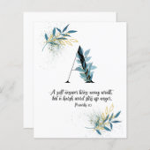 werkwoorden 15:1, letter A, Waterverf-scriptkaart (Voorkant / Achterkant)