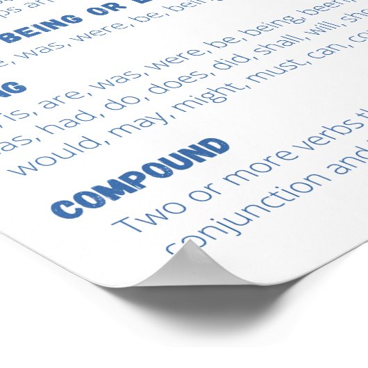 Werkwoorden Poster (Hoek)