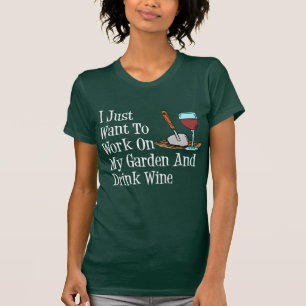 werkzaamheden voor tuin- en Drink (op DARK) T-shirt