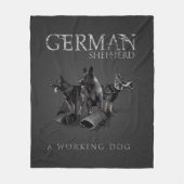 Werkzame Duitse Shepherd Dog - GSD Fleece Deken (Voorkant)