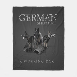 Werkzame Duitse Shepherd Dog - GSD Fleece Deken