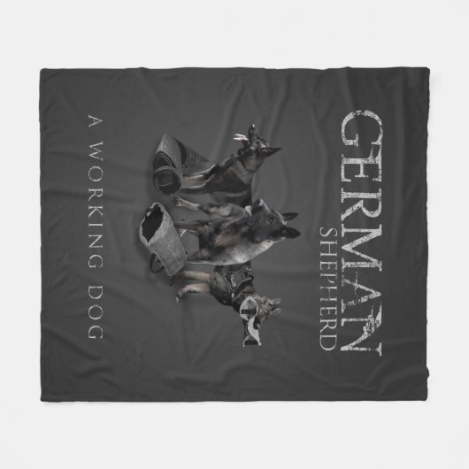 Werkzame Duitse Shepherd Dog - GSD Fleece Deken (Voorkant (Horizontaal))