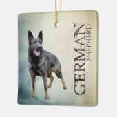 Werkzame Duitse Shepherd Dog - GSD Keramisch Ornament (Links)