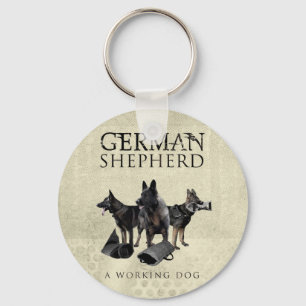 Werkzame Duitse Shepherd Dog - GSD Sleutelhanger