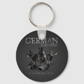 Werkzame Duitse Shepherd Dog - GSD Sleutelhanger (Voorkant)