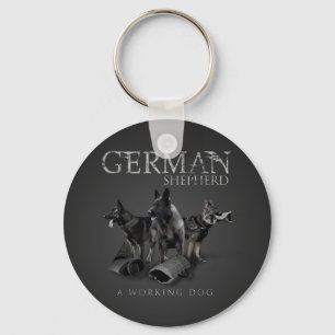 Werkzame Duitse Shepherd Dog - GSD Sleutelhanger