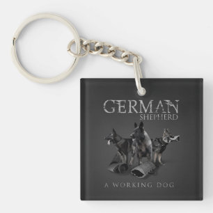 Werkzame Duitse Shepherd Dog - GSD Sleutelhanger