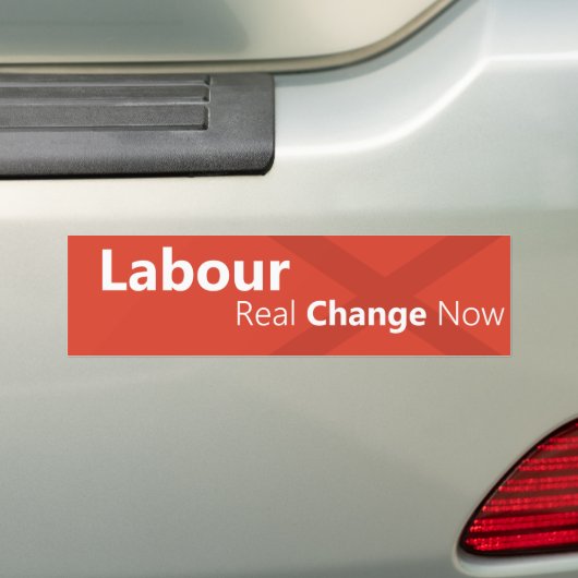 Werkzame verandering nu Logo Bumpersticker (Op auto)