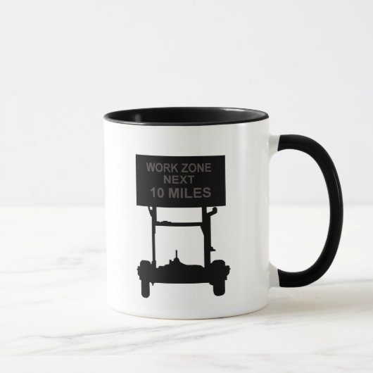 Werkzone Volgende Mok van 10 mijl (Rechts)