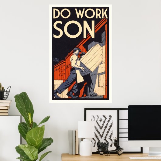 werkzoon poster (Thuiskantoor)