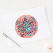 Werlds Best Baba Ronde Sticker (Envelop)
