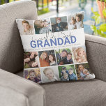 Werlds Best Grandad | Fotocollage-Sierkussen Kussen<br><div class="desc">Unieke kleinkinderen met 12 foto's collage kussen maken het perfecte geschenk voor elke grootouder,  met tekst die 'WORLDS BEST GRANDAD' en de GRANDCHILDRENS NAMEN leest. De editable doopvontstijlen,  de grootte en de achtergrondkleur kunnen worden veranderd door op de pas verdere verbinding na het personaliseren te klikken.</div>