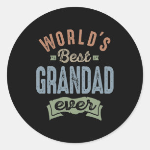 Werlds Best Grandad Ronde Sticker