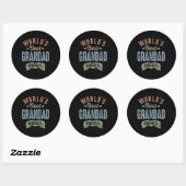 Werlds Best Grandad Ronde Sticker (Vel)