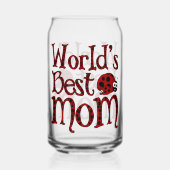 Werlds Best Mam Ladybugs Blikvorm Glas (Voorkant)