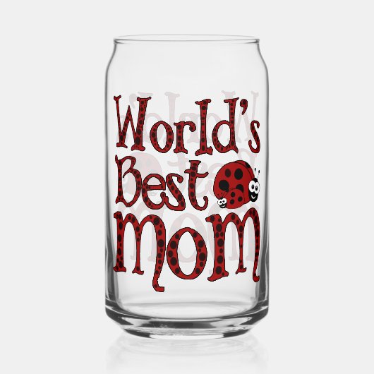 Werlds Best Mam Ladybugs Blikvorm Glas (Achterkant)