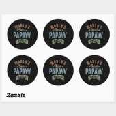 Werlds Best Papaw Ronde Sticker (Vel)