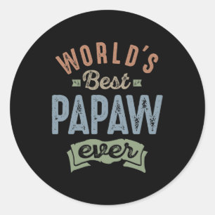 Werlds Best Papaw Ronde Sticker