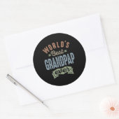 Werlds Beste Grandpap Ronde Sticker (Envelop)