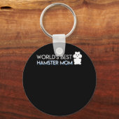 Werlds Beste Hamster Mam Gezegde Sleutelhanger (Voorkant)
