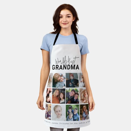 Werlds Beste oma | Fotocollage Schort (Gedragen)