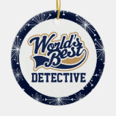 Werlds Beste rechercheur Gift Keramisch Ornament (Voorkant)