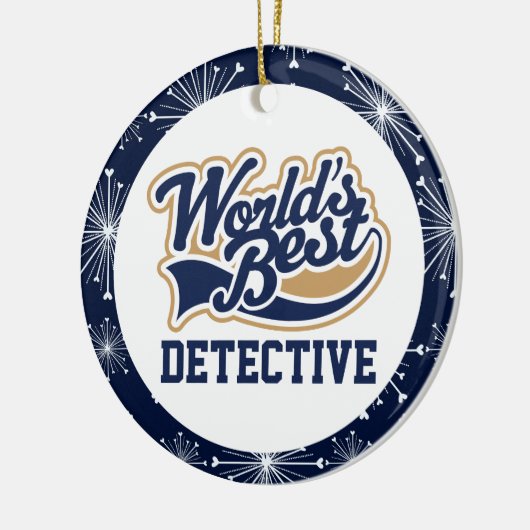 Werlds Beste rechercheur Gift Keramisch Ornament (Links)