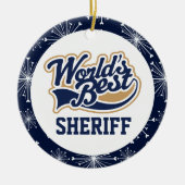 Werlds Beste Sheriff Gift Keramisch Ornament (Voorkant)