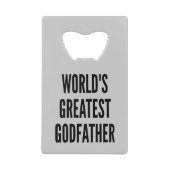 Werlds Greatest Godfather Creditkaart Flessenopener (Voorkant)