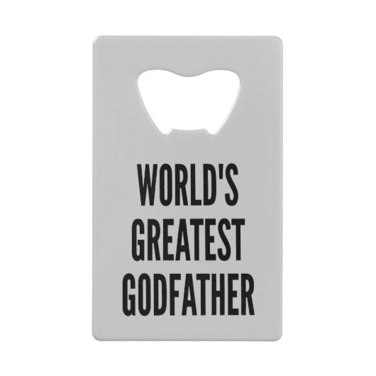 Werlds Greatest Godfather Creditkaart Flessenopener (Voorkant)