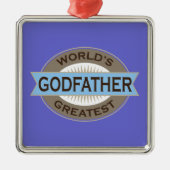 Werlds Greatest Godfather Metalen Ornament (Voorkant)