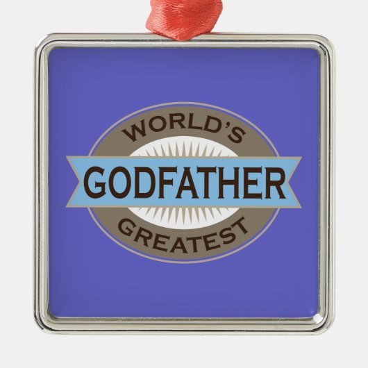 Werlds Greatest Godfather Metalen Ornament (Voorkant)