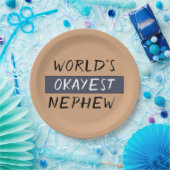 Werlds Okayest Nephew Funny Papieren Bordje (Feest)