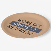 Werlds Okayest Nephew Funny Papieren Bordje (Gekanteld)