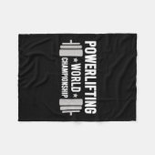 Werlifter Motivational Gym Werlifting World Chamon Fleece Deken (Voorkant (Horizontaal))
