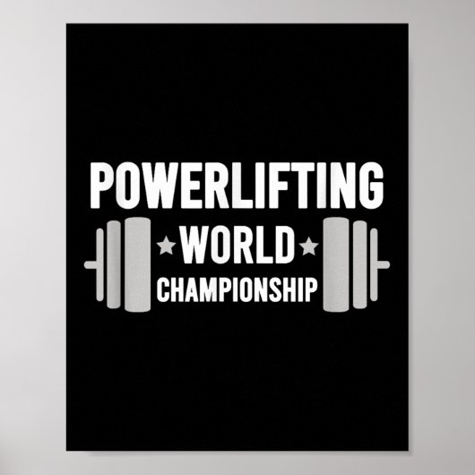 Werlifter Motivational Gym Werlifting World Chamon Poster (Voorkant)