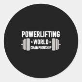 Werlifter Motivational Gym Werlifting World Chamon Ronde Sticker (Voorkant)