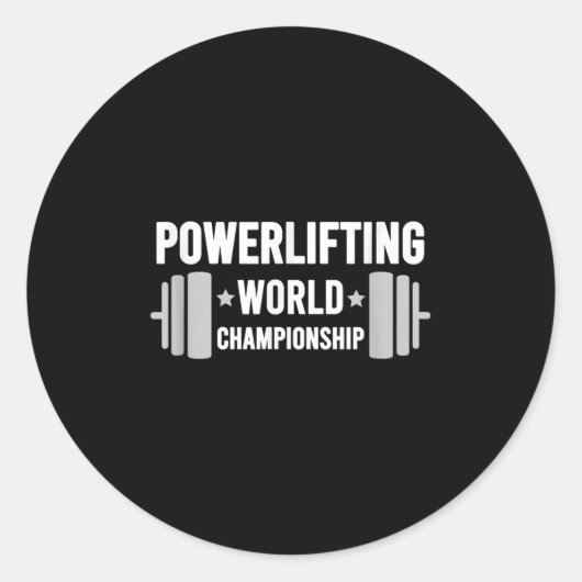 Werlifter Motivational Gym Werlifting World Chamon Ronde Sticker (Voorkant)
