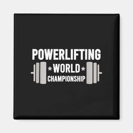 Werlifter Motiverende Gym Werlifting Wereld Kampio Magneet (Voorkant)