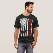 Werllen Best Husky Dad American Flag Shirt (Voorkant volledig)