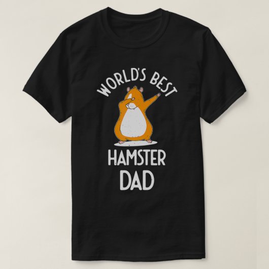 Werllen Beste Hamster Pap Dabbing Funny Gezegde Ha T-shirt (Design voorkant)