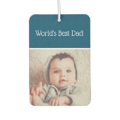 Werllen Beste vader Foto gepersonaliseerd Luchtverfrisser (Voorkant)